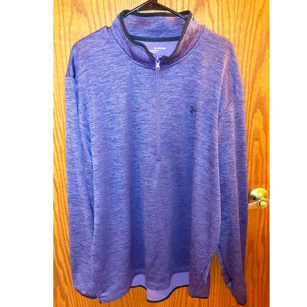 Under Armour Mens 3XL Purple Heather Loose Fit 1/4 Zip Pullover